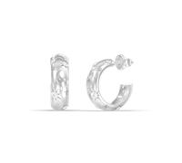 Guess Ohrringe JUBE06243JWRHT/U Damen Creolen Edelstahl Silber weiß Zirkonia