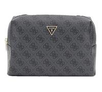 GUESS Orlina Double Zip Cosmetic Bag Coal Logo