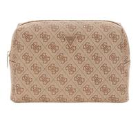 GUESS Orlina Double Zip Cosmetic Bag Latte Logo