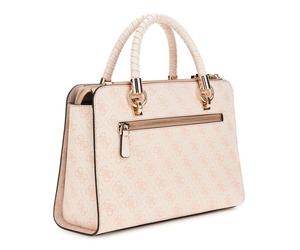 GUESS Orlina Logo Society Satchel Sand Logo