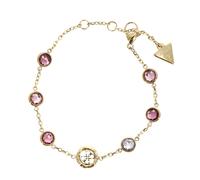 GUESS Petra Crystals & 4G Bracelet S Yellow Gold / Fuchsia