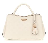 GUESS Phoebe Girlfriend Satchel Bag Creme White Logo