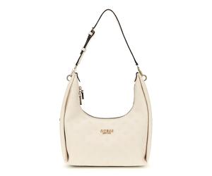 GUESS Phoebe Hobo Shoulder Bag Creme White Logo