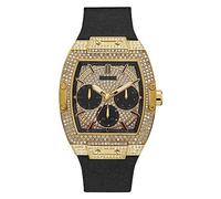 Guess Phoenix Chronograph Herren Armbanduhr, Schwarz, Silikonarmband, 5 bar Wasserdichtigkeit - 43 mm Gehäuse, sportliches Design, GW0048G2 SP