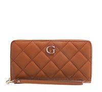 GUESS Portemonnaie mit Zip-Around-Reißverschlu, braun(cognac), Gr. One Size