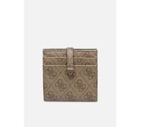 GUESS Eco Erica Tab Card Case Latte Logo