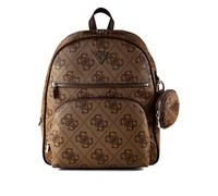 GUESS Rucksack Freizeitrucksack mit Laptopfach Power Play II Tech Backpack Latte Logo/Brown hellbraun