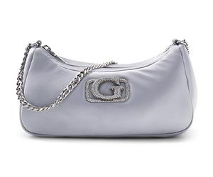 GUESS Prue Mini Top Zip Shoulder Bag Silver