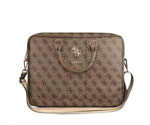 Guess PU 4G Metall Logo Notebook Tasche 15/16" Braun