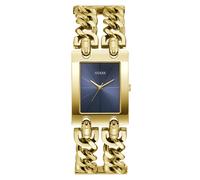 Guess quarz goldfarbenem damen uhr mit blauemzifferblatt und edelstahl armband one_size Gold