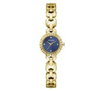 Guess quarz goldfarbenem damen uhr mit blauemzifferblatt und edelstahl armband one_size Gold