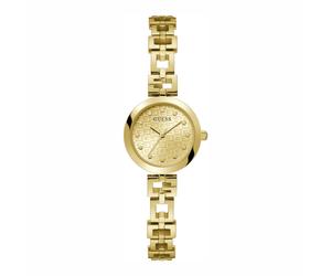 Guess quarz goldfarbenem damen uhr mit sekt zifferblatt und edelstahl armband one_size Gold