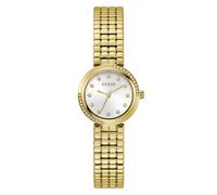 Guess quarz goldfarbenem damen uhr mit silberfarbenem zifferblatt und edelstahl armband one_size Gold