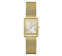 Guess quarz goldfarbenem damen uhr mit silberfarbenem zifferblatt und edelstahl armband one_size Gold