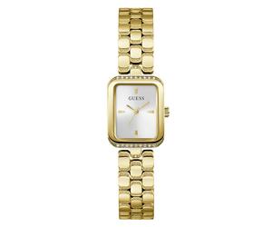 Guess quarz goldfarbenem damen uhr mit silberfarbenem zifferblatt und edelstahl armband one_size Gold