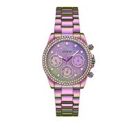 Guess quarz mehrfarbig damen uhr mit mehrfarbig zifferblatt und edelstahl armband one_size Mehrfarbig