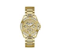 Guess Queen Damen Armbanduhr, Edelstahl, 40 mm, Edelstahlarmband, Farbe: Gold, 3 bar, Zifferblattfarbe: Gold, Datumsanzeige, GW0464L2 SP