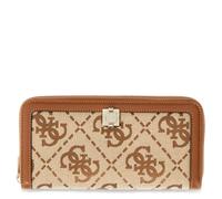 Guess Querbörse Damen Audrey Logo SLG Large Zip Around (SWJG) latte logo