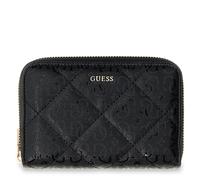 Guess Reißverschlussbörse Damen Libby SLG Medium Zip Around Schwarz (SWGG)
