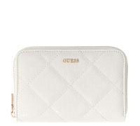 Guess Reißverschlussbörse Damen Libby SLG (SWGG) Medium Zip Around offwhite