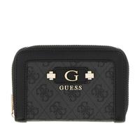 Guess Reißverschlussbörse Damen Lindsey SLG Medium Zip Around (SWSG) coal logo