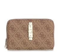 Guess Reißverschlussbörse Damen Yvonne Logo SLG Med Zip Around (SWSG) latte logo