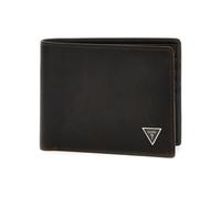 GUESS Roma Flat Bi-Fold Geldbörse aus Vollleder braun