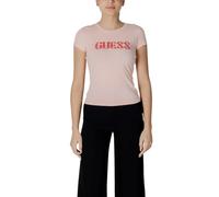Guess Rosa Frühlings-T-Shirt Damen Baumwolle Elasthan - Größe: M