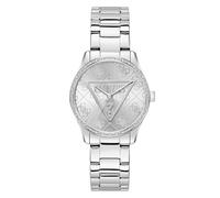 Guess Quarzuhr Roxy GW0987L1 Damen Edelstahlarmband Kristallglas Silber