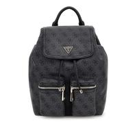 GUESS Rucksack Freizeitrucksack Manhattan II Flap Backpack Coal Logo dunkelgrau