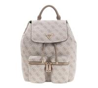 GUESS Manhattan II Flap Backpack Dark Taupe Logo