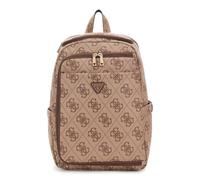 GUESS Rucksack Freizeitrucksack mit Laptopfach U-Zip Backpack Latte Logo/Brown hellbraun