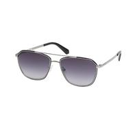 Guess Sonnenbrille GU00147 05B – runde Metall-Sonnenbrille, Schwarz/Rauchgrau, 56 Einheitsgröße
