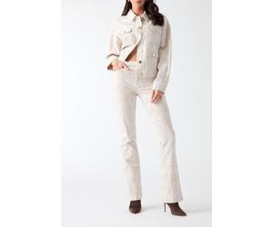 GUESS Sarah Patch Pocket D Monogram Off White Größe: 40 | Jeansjacken Outlet | Damen | Weiß