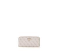 GUESS - Scheintasche Quer Laurel Slg Large Zip Around Bone Logo Weiß