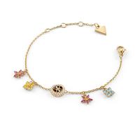 Guess Schmuck Damen-Armband Blüten Charms Bunt/Goldfarben JUBB06033JWYGMCS