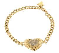 Guess Schmuck Damen-Armband Herz Pave Goldfarben S JUBB05456JWYGS