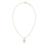 Guess Schmuck Damen-Kette Herz-Schloss Perlmutt Goldfarben JUBN06063JWYGT/U