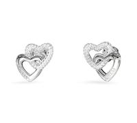 Guess Schmuck Damen-Ohrringe Ohrstecker Herzen Silberfarben JUBE06015JWRHT/U