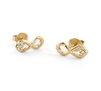 Guess Schmuck Damen-Ohrringe Ohrstecker Unendlichkeit Goldfarben JUBE06049JWYGT/U