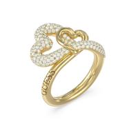 Guess Schmuck Damenring Herz Pavé Goldfarben JUBR06055JWYG