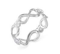 Guess Schmuck Damenring Unendlichkeit Silberfarben JUBR06050JWRH