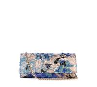 GUESS Schultertasche Abendtasche Elsie Clutch Floral Multi blau