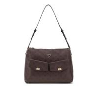 GUESS Schultertasche Blake Hobo Brown Logo dunkelbraun