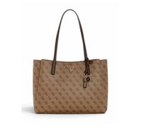 GUESS Schultertasche Businesstasche mit Laptopfach Noelle II Tech Tote Latte Logo/Brown hellbraun