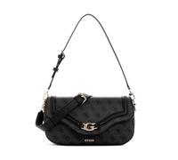 GUESS Schultertasche Dea Flap Shoulder Bag Coal Logo dunkelgrau