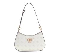 GUESS Emelie Logo Top Zip Shoulder Bag White Logo