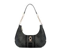 GUESS Schultertasche Erenia Top Zip Shoulder Bag Coal Logo dunkelgrau