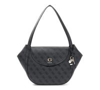 GUESS Schultertasche Handtasche Coleen Logo Flap Shoulder Bag Coal Logo dunkelgrau