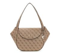 GUESS Schultertasche Handtasche Coleen Logo Flap Shoulder Bag Latte Logo hellbraun